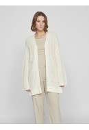 Cardigan Dama Vila Vipoca Open Knit Egret