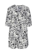 Dress Vero Moda Curve Vmcilona 3/4 Abk Birch Black