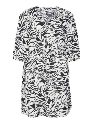 Dress Vero Moda Curve Vmcilona 3/4 Abk Birch Black
