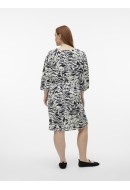 Dress Vero Moda Curve Vmcilona 3/4 Abk Birch Black