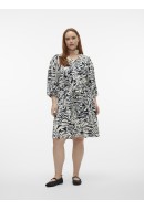 Dress Vero Moda Curve Vmcilona 3/4 Abk Birch Black