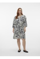 Dress Vero Moda Curve Vmcilona 3/4 Abk Birch Black