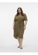 Dress Vero Moda Curve Vmanna Fiona Calf Shirt Capers