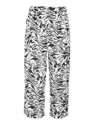 Pantaloni Dama Vero Moda Curve Vmcilona Hw Wide Birch Aop Black