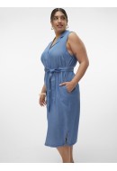 Dress Vero Moda Curve Vmcbree Blk Medium Blue Denim