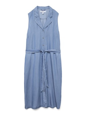 Dress Vero Moda Curve Vmcbree Blk Medium Blue Denim