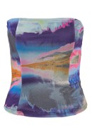 Women Top Noisy May Nmglow Sl Cutline Tube Black Aop Nordic Glow