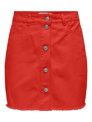 Fusta Only Onlelsa Emb Red Alert