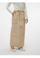Fusta Somethingnew Snalicia Hw Parachute Maxi Brazzilian Sand