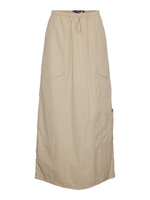 Fusta Somethingnew Snalicia Hw Parachute Maxi Brazzilian Sand