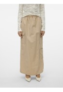 Fusta Somethingnew Snalicia Hw Parachute Maxi Brazzilian Sand