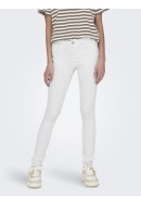 Women Jeans Only Onlpower Mid Pushup Sk Dnm Dcc795 White