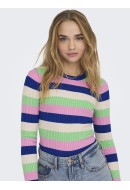 Women Sweater Only Onlkarol O-Neck Surf The Web/Birch