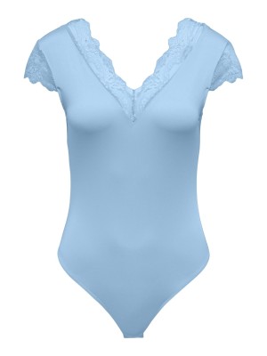 Body Dama Only Onlvalerie V-Neck Lace Crystal Blue