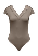 Body Dama Only Onlvalerie V-Neck Lace Walnut