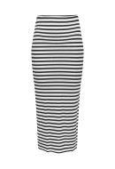 Skirt Only Onlnella Long Side Slit Cloud Dancer Stripes Black