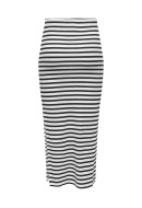 Skirt Only Onlnella Long Side Slit Cloud Dancer Stripes Black