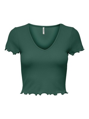 Women T-shirt Only Onlkika V-Neck Aventurine