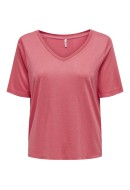 Tricou Dama Only Onlelise V-Neck Coral Paradise