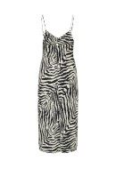 Rochie Only Onliris Thalia Life Strap Midi Cloud Dancer/Black Zebra