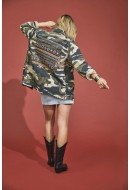 Jacheta Dama Only Onlbarcelona Emb Utility Grape Leaf Aop Phantom+White Pepper+Cub