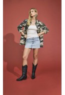 Jacheta Dama Only Onlbarcelona Emb Utility Grape Leaf Aop Phantom+White Pepper+Cub