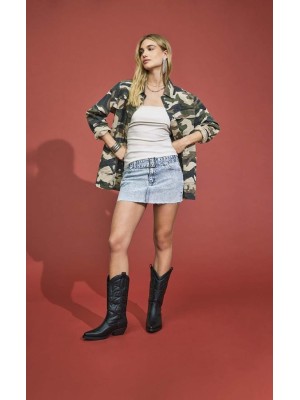 Jacheta Dama Only Onlbarcelona Emb Utility Grape Leaf Aop Phantom+White Pepper+Cub