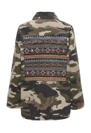 Jacheta Dama Only Onlbarcelona Emb Utility Grape Leaf Aop Phantom+White Pepper+Cub