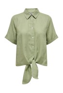 Women Shirt Only Onltokyo Linen Sl Knot Oil Green