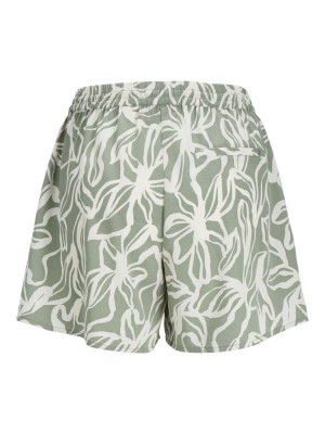Pantaloni Scurti Dama Adpt Adptsms Phoebe Lily Pad Aop Green Print White Flower