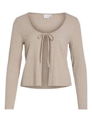 Cardigan Dama Vila Viribini Tie Natural Melange