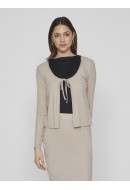 Cardigan Dama Vila Viribini Tie Natural Melange