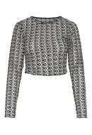 Bluza Dama Yas Yaspanton Crop Black/Panton