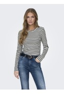 Bluza Dama Jacqueline De Young Jdysolar O-Neck Black/White Stripes