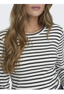 Bluza Dama Jacqueline De Young Jdysolar O-Neck Black/White Stripes