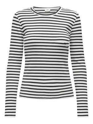 Bluza Dama Jacqueline De Young Jdysolar O-Neck Black/White Stripes