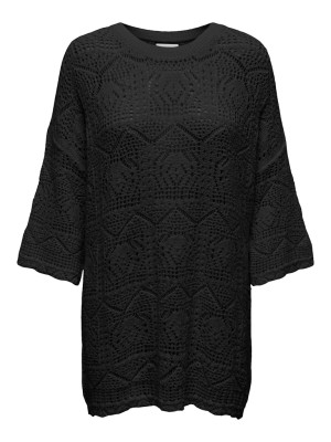 Pulover Dama Only Onlbeachie Life Ss Loose O-Neck Black