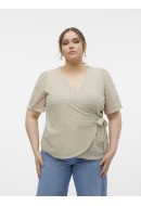 Bluza Dama Vero Moda Curve Vmcbecca 2/4 Wrap Silver Lining