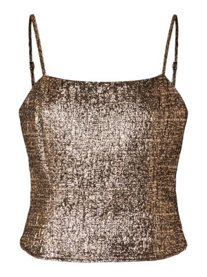 Maieu Dama Selected Slfviolet Jacquard Cropped Strap Gold Colour