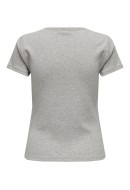 Women T-shirt Jacqueline De Young Jdysolar O Neck Light Grey Melange
