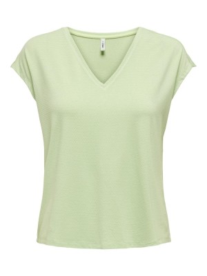 Women T-shirt Only Onlnew Carol Glitter Patina Green