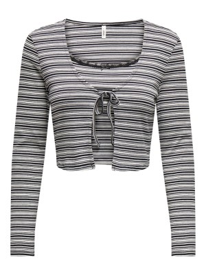 Cardigan Dama Only Onlmegan Black Stripes Cloud Dancer