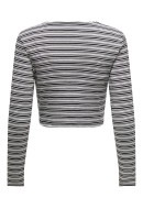 Cardigan Dama Only Onlmegan Black Stripes Cloud Dancer