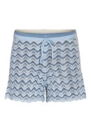 Pantaloni Scurti Dama Noisy May Nmsadie Hw Knit Cerulean Stripes Alure+Eggnog