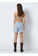 Pantaloni Scurti Dama Noisy May Nmsadie Hw Knit Cerulean Stripes Alure+Eggnog