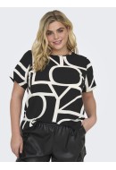 Women Blouse Only Carmakoma Carvica Jrs Black/Maritime