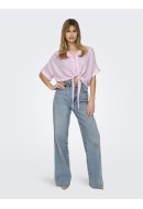 Camasa Dama Only Onlpaula Life Tie Cloud Dancer/Stripes Thin Begonia Stripes