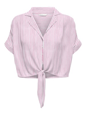 Camasa Dama Only Onlpaula Life Tie Cloud Dancer/Stripes Thin Begonia Stripes