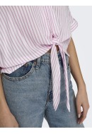 Camasa Dama Only Onlpaula Life Tie Cloud Dancer/Stripes Thin Begonia Stripes