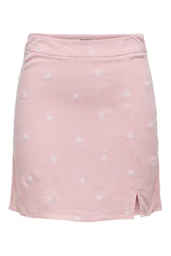 Fusta Only Onlsiesta panza Blemb Candy Pink Detail White/Yellow Embroidery